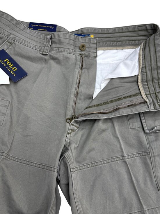 NWT Polo Ralph Lauren Men's Relaxed Fit 8" Cotton Green Cargo Shorts, Size 34 - Picture 3 of 9